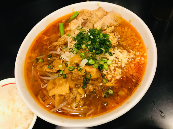 「【限定】背脂ラー油＋ライス」@麺屋 熊胆の写真