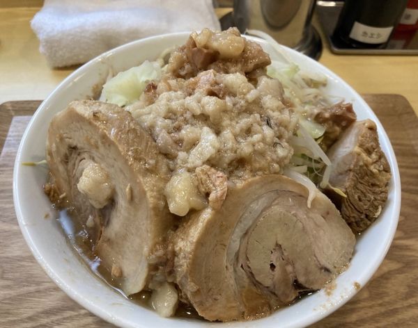 「ラーメン中盛（塩）豚一枚追加」@らーめん おうかの写真