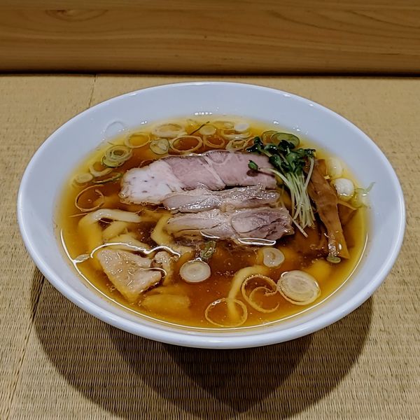 「親鶏中華そば（極太麺）」@手打 親鶏中華そば 綾川の写真