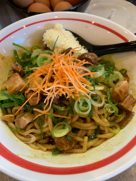「カレー油そば（並）」@まる徳ラーメン 石津店の写真