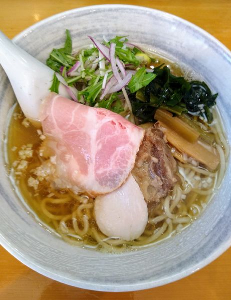 「いりこそば 750円 トマトと軟骨カレー 350円」@讃岐ラーメン 香麦の写真
