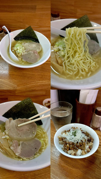 「『塩らーめん+チャーシューバターライス(¥700+150)』」@Pied de Cochonの写真