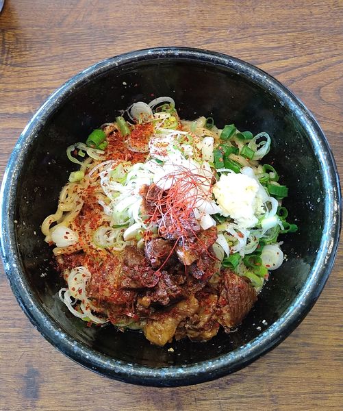 「(限定) 牛スジ煮込みまぜそば 950円」@麺屋いっちょう 東海店の写真