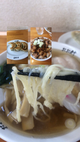 「ラーメン＋餃子＋チャーシュー丼」@青竹手打ちラーメン おお竹の写真