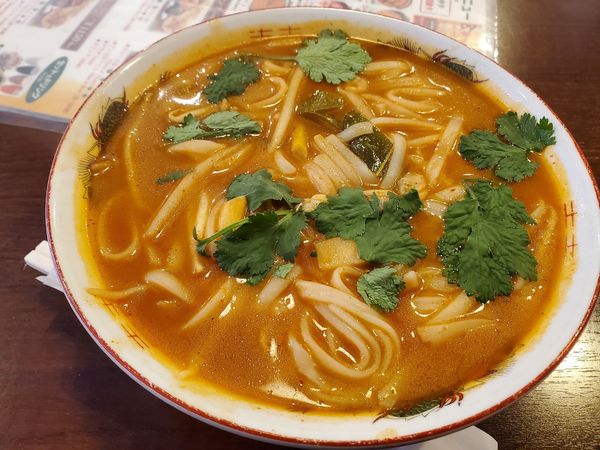 「トムヤムラーメン」@YABIN 南太田店の写真