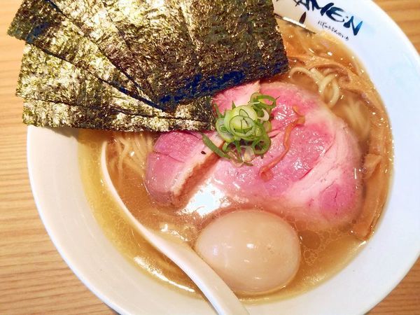 「塩そば（味玉入り）＋鴨ロース＋のり」@Ramen にじゅうぶんのいちの写真