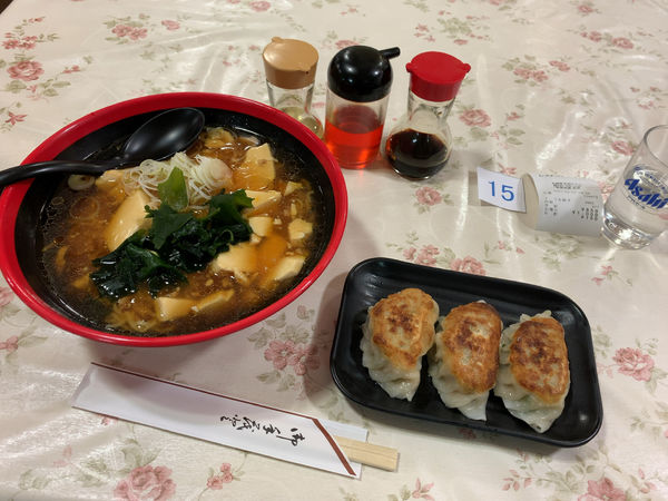「トーフラーメン&餃子3個850円」@レストラン大手門の写真