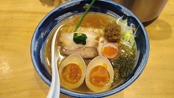 「純粋豚そばのどぐろ¥1350+味付玉子、¥150-」@なかごの写真