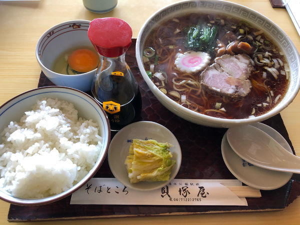 「らーめん定食」@そばところ 貝塚屋の写真