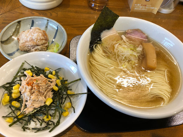 「平日ランチセット（トリマヨ＋唐揚げ）」@中華そば みはしの写真