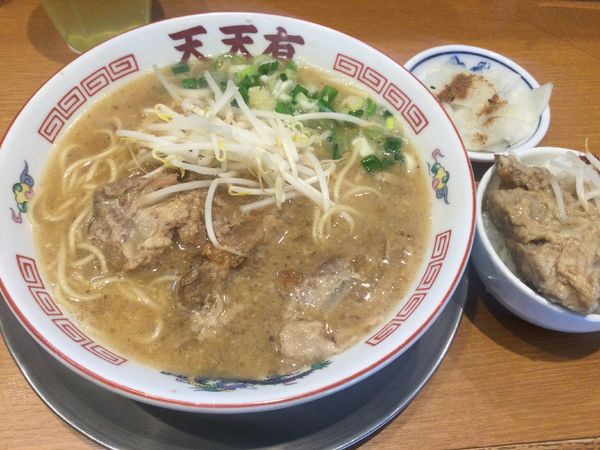 「チャーシューメン+めし・小(¥750+50)」@らーめん天天有 神田の写真