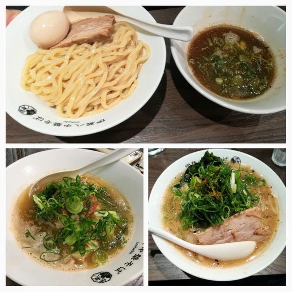 「味玉つけ麺910鶏濁りそば780焦がし味噌880九条ネギ」@伊蔵八中華そばの写真