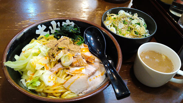 「とき卵油そば+中盛り+ネギめし」@ラーメン 大山家 昭島店の写真