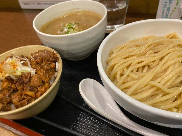 「鶏つけ麺＋チャーシュー丼」@つけそば 九六の写真