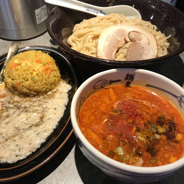 「辛油滴つけ麺+油滴カレーライス(¥1,100)」@麺屋武蔵 武滴の写真
