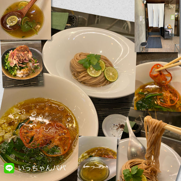 「挽き立て小麦つけめん 1000円 和牛丼 500円」@MENSHOの写真