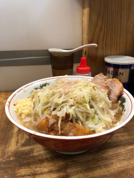「大豚、ニンニク、ヤサイ多め、アブラ」@ラーメン二郎 前橋千代田町店の写真