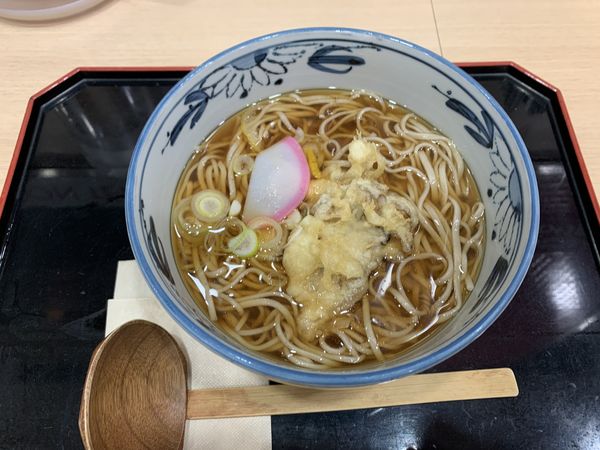 「舞茸天そば 460円」@天丼 てんや 羽田空港第1ターミナル店の写真