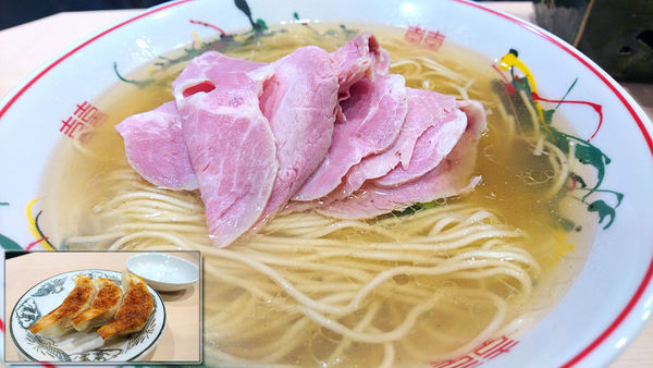 「【昼】塩ラーメン+餃子ハーフ」@ぷれじでんとの写真