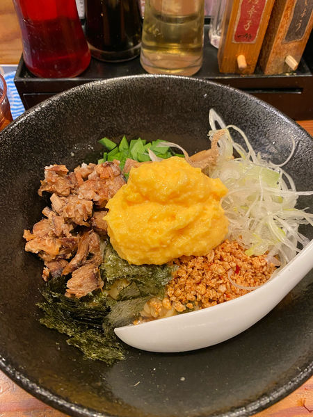 「まぜそば」@らぁ麺屋 つなぎの写真