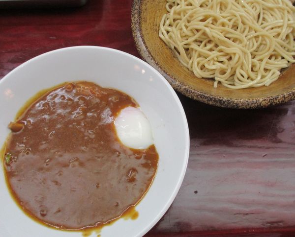 「カレーつけ麺(温玉付)750円」@日乃屋の写真