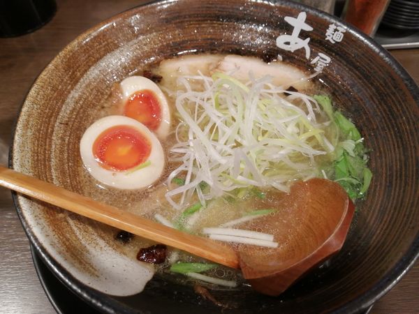 「海老塩ラーメン　味玉トッピング!」@麺屋 あわざの写真