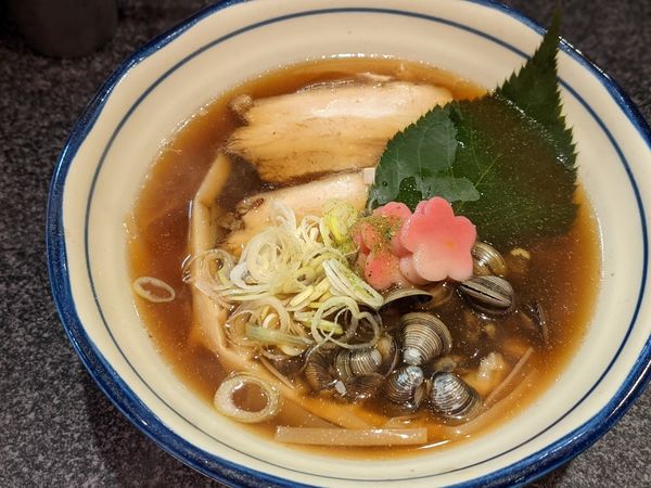 「限定お貝三　390円」@烈志笑魚油 麺香房 三くの写真