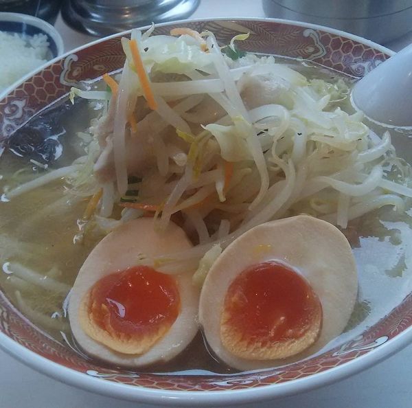 「タンメン 味付玉子」@あぢとみ食堂の写真