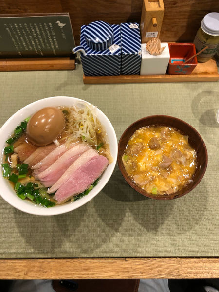 「鴨コンフィ＋親子丼」@らーめん 鴨to葱の写真