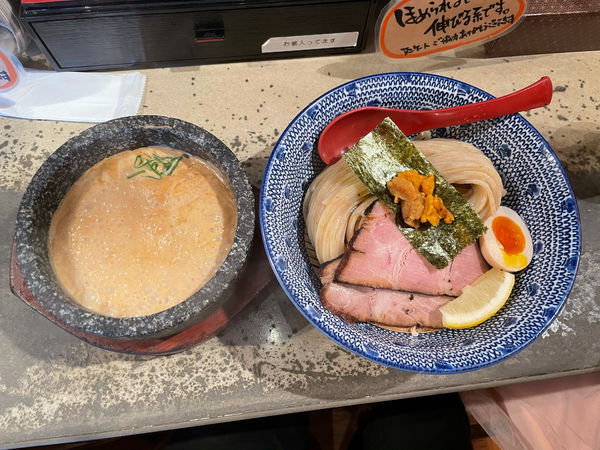 「うにつけ麺featuringブルーチーズ」@島田製麺食堂 総本店の写真