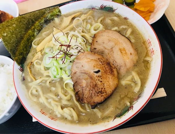 「【限定】かつおそば(濃厚)＋唐揚げ3コ」@千極煮干 アネックスの写真