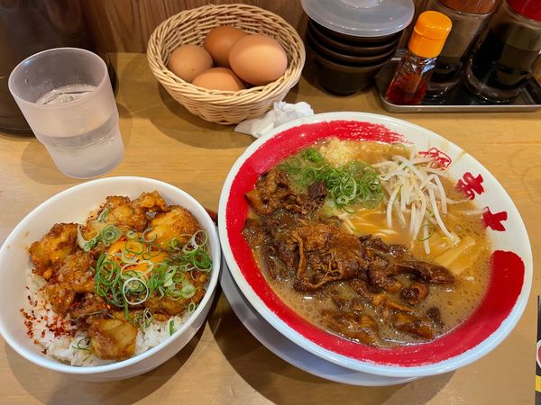 「徳島ラーメン肉増し」@ラーメン東大 十三店の写真