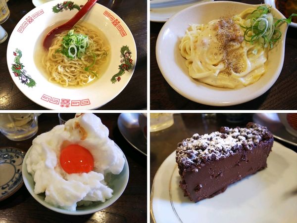 「鮭出汁の塩かけそば＋雲丹の和えそば＋最高の卵かけご飯など」@立ち呑み居酒屋 金町製麺の写真