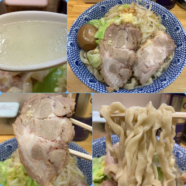 「味玉塩らーめん（太麺）¥700（中盛・ニンニク・生姜）」@らーめん きじとらの写真
