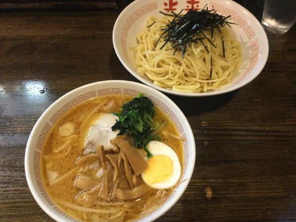 「味噌つけめん＋パリッとギョーザ(¥680+200)」@中華そば 光来の写真