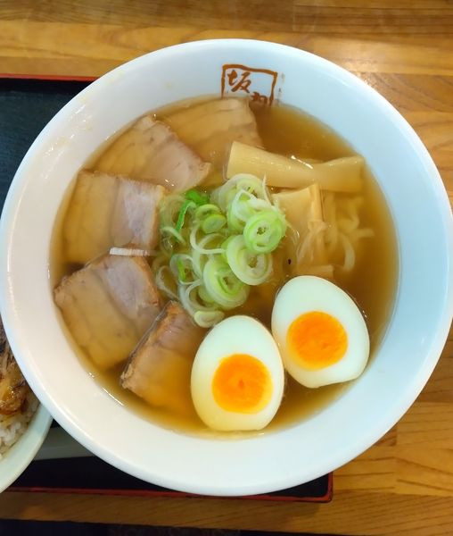 「喜多方ラーメン味玉（￥680＋120）」@喜多方ラーメン坂内 新宿パークタワー店の写真