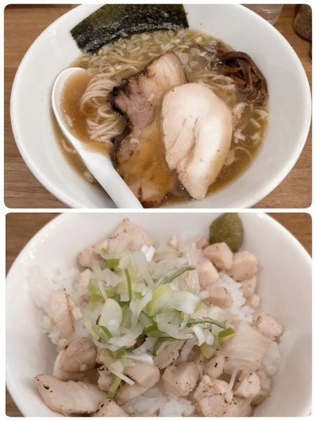 「中華そば濃い味＆鶏ぞうすい」@下町中華そば すずめ食堂の写真