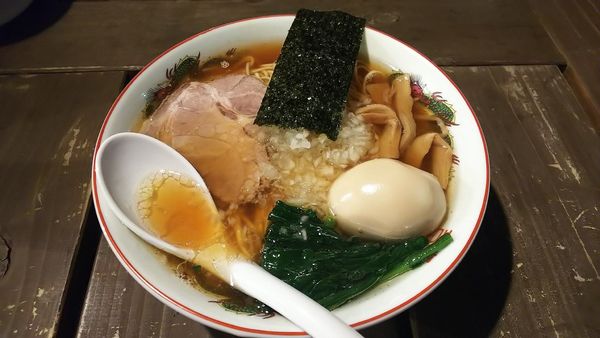 「ラーメン　味玉プラス」@屋台ラーメン しゅんやっちゃんの写真