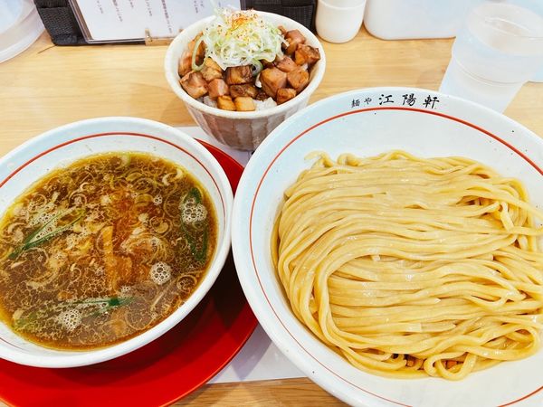 「つけそば(並盛)+あぶり丼」@麺や 江陽軒の写真