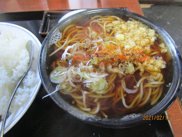 「温蕎麦とカレーライスset 750円」@生蕎麦 満留賀の写真