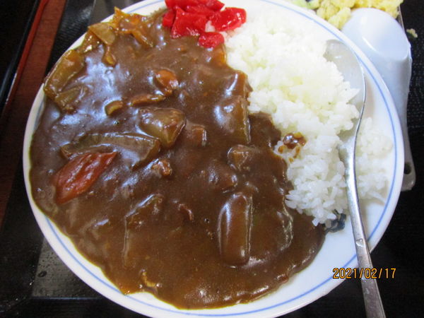 「カレーライスset 750円」@生蕎麦 満留賀の写真