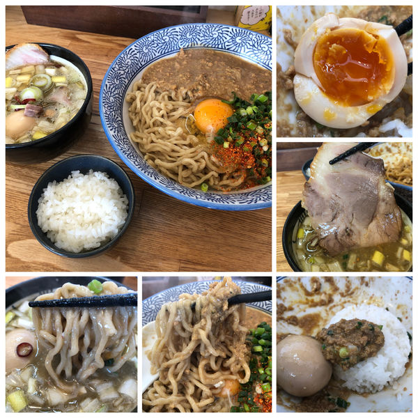 「【限定】かま玉つけそば 1040円 + 追い飯 50円」@中華そば専門 とんちぼの写真