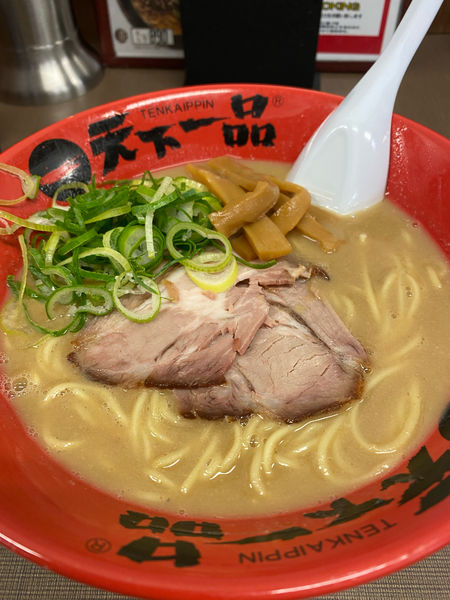 「こってりラーメン➕半ライス（サービス定食）➕麺固め」@天下一品 錦糸町店の写真