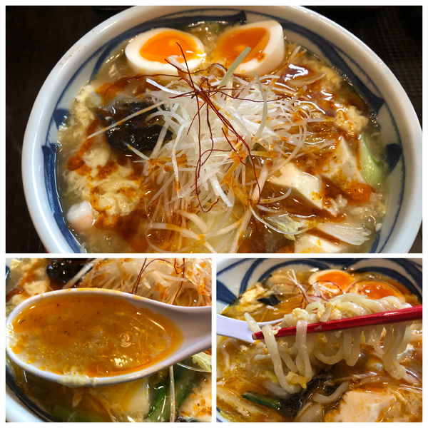 「【限定】白菜と海老出汁のとろみそば並 900円SNS味玉」@まるふじ食堂の写真