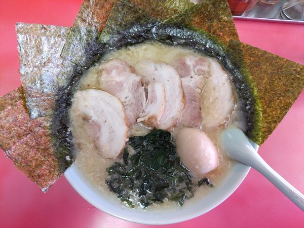 「チャーシューメン+味玉+のり ﾒﾝﾏ抜き」@ラーメンショップ 下大野店の写真