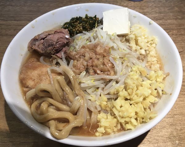 「ラーメン 少なめ＋青唐辛子＋生姜＋クリームチーズ」@MEN YARD FIGHTの写真