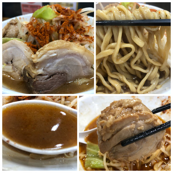 「ラーメン並 780円 豚1枚追加100円 ちょい辛ニンニク」@デカ盛り戦隊 豚レンジャーの写真