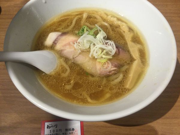 「アサヒスーパードライ・中瓶→小腹らーめん(¥500+500)」@らーめん ねがいりの写真