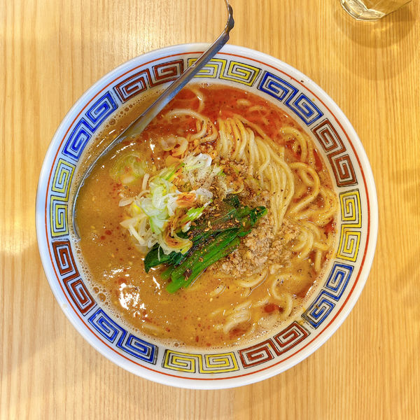 「担々麺大盛+タルタルごはん」@ほっこり中華そば もつけの写真