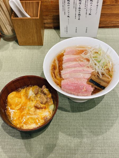 「鴨らぁめん小親子丼」@らーめん 鴨to葱の写真
